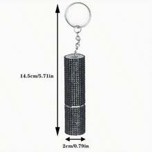 1PC New Multifunctional Rhinestone Shiny Spray Bottle With Twisted Cap Keychain, Easy To Carry, Ideal For Perfume Or Liquid Dispensing, Travel, Vacation, Travel, Makeup Company, Mini Light Perfume Bottle, Personalized Fashion Accessories, Women's Valentine's Day And Other Festivals - Multicolor - View 3
