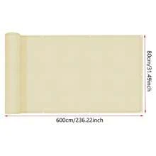 Clôture de confidentialité opaque, protecteur d'écran de confidentialité de balcon imperméable - bouclier UV pour les garde-corps d'appartement, les patios, les terrasses extérieures, les porches (beige)