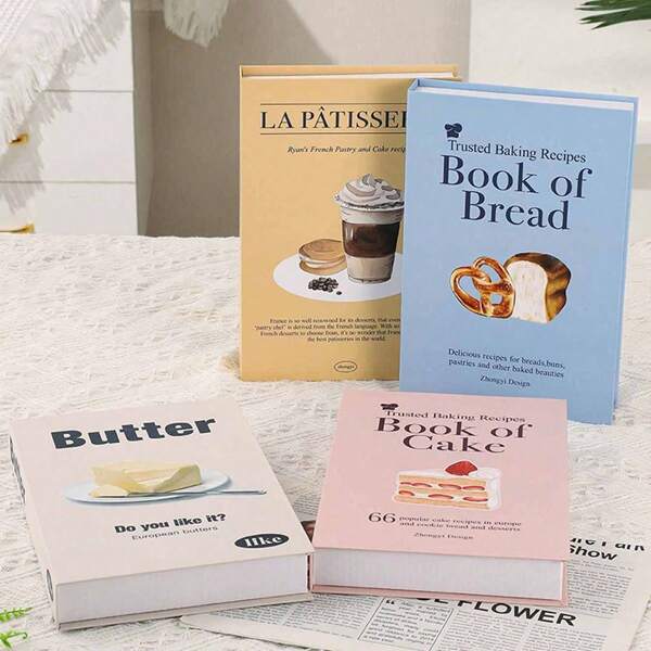 3pcs/4pcs Minimalist Cream-Color Foldable Fake Books, Decorative Photography Props, Cute Creative Desktop Ornaments, Imitation Books, INS Style Decorative Book Models, Soft Decoration Art Design Props, Designer Luxury Modern Decorative Fake Books, Home Bookshelf Decor, Living Room, Coffee Table Stacked Book Decor