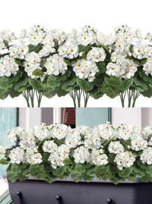 1/3 Stücke künstliche Geranie, Outdoor-Seidenblumen, künstlicher Geranie-Busch, Faux-Blumen, Geranien für die Blumendekoration zu Hause, Innen-, Garten-, Terrassen-, Grab-, Friedhofs-, Vasen-, Tischzentrumsgestecke