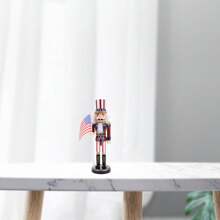 Nutcracker Christmas Decor Nutcracker Figurine Wooden Nutcracker Soldier Black Nutcracker Christmas Wood Ornaments Nutcracker Toy Desktop Ornament Christmas Table Decoration For Christmas Party