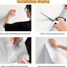 10M Thicken Self Adhesive Thermal Insulation Wallpaper Linen Plain Wall Sticker - White - View 10