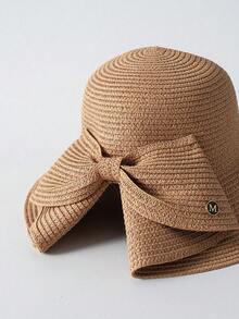 Tropiscape 1顶女士草帽，带蝴蝶结和宽帽檐，适合春夏海滩郊游，户外新款时尚防晒帽，营造度假氛围，放松身心，适合海滩、秋季、圣诞节、冬季等场合，是圣诞节礼物的理想之选。 - 多色 - 查看 11