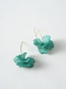 Tropiscape 1pair New Design Fashionable Long Floral Resin Earrings For Women, Exaggerate Elegant And Versatile. Beach