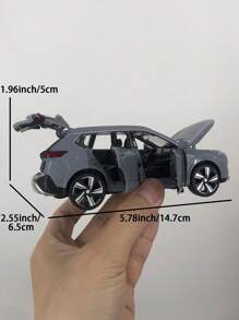 1pc Simulation Zinc Alloy Die-Cast Offroad SUV Car Model, 5.78inch Length X 2.55inch Width X 1.96inch Height, Realistic Exterior Alloy Toy Car With Openable Doors & Hood, Movable Tires, Detailed Interior, Lights & Sound Effects, Suitable As Collection/Gift For Boys/Kids
