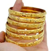 1/3/6pcs Handcrafted 24K Gold Plated Traditional Sand Gold Bracelet With Star & Angel Wing Pattern, Suitable For Women Daily Wear Or Gift, No Box