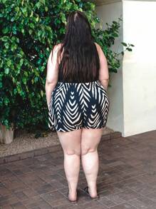 Truni Plus Size Casual Vacation Floral Print Fringe Wide Leg Pants
