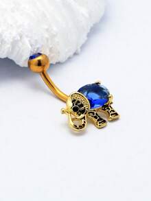 1Piece 14G Elephant Belly Button Ring Navel Piercing Tropical Animals Belly Button Piercing Body Jewelry - Multicolor - View 6