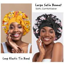 1/2/4/5Pcs Women's Bonnets Elastic Strap Style Silk Smooth Color Ding Hair Satin Bonnets Casual Home Daily Hair Care Bonnets