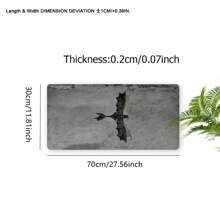 Dragon Flight Desk Pad Dark Cool Design Large Mouse Pad 35.4x15.7 Inch Desk Accessories Rubber Base Mousepad Stitched Edge Non-Slip Keyboard Pad For Office Home Computer As Gifts For Men Women Friends Back To School Gaming Mouse Pad