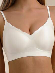 1 pieza Camiseta de tirantes inalámbrica y ligera, con soporte transpirable para el verano para mujeres - Champán - Ver 3
