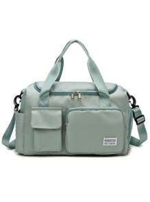 1 pezzo Borsa da viaggio multifunzionale personalizzabile per donne, borsa da palestra con scomparto asciutto/bagnato, manica trolley convertibile, borsa a tracolla con ricamo alla moda, borsa a tracolla pieghevole con scomparto per le scarpe, ottimo regalo per madre, amici, Natale, San Valentino, Festa della Mamma, Festa dell'Insegnante, Festa degli Infermieri, compleanno, forniture scolastiche, studenti di scuola media, studenti di scuola superiore, studenti universitari, matricole, studenti del secondo anno, studenti più giovani