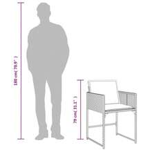 vidaXL Set da Pranzo da Giardino 7 pz con Cuscini in Polyrattan Grigio - Grigio - Visualizzare 10