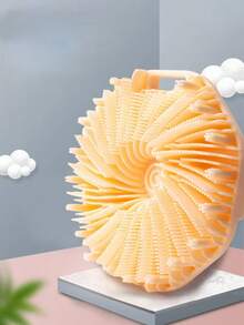 1 New Polygonal Silicone Bath Brush, Suitable For Scrubbing The Back, Scrubbing The Bath Brush, Whirlwind Bath Brush, Cleaning Brush, Massage Head Exfoliating Body Bath Brush, Suitable For Dry Skin, Improving Circulation Lymphatic Detoxification, Bathing And Body Care, Shower, Home Bathroom Home Decoration, Return To School Vacation Travel Supplies, Weddings, Parties, Birthdays, Men's Gifts, Funny Gifts - Multicolor - View 4