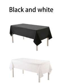 1 Peça Toalha de Mesa Descartável Grossa de Cor Sólida, À Prova D'água, À Prova de Óleo, Para Festas, Aniversários, Banquetes