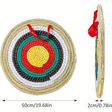Archery Target Hand-Made Round Target Shooting Bow For Recurve Bow Compound Bow Or Longbow 20 Inches Diameter - White - View 5