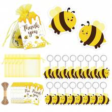 49 pezzi di portachiavi, etichette regalo e decorazioni per feste, contenente 16 portachiavi a forma di farfalla, 16 cartoncini a forma di farfalla, 16 sacchetti in organza e 10 m di corda per decorazioni per feste