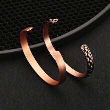 1pc Pure Copper Jewelry Set Adjustable Bracelet Hammered Finish Health Energy Arthritis