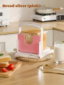 1 件可折叠手动面包切片机，可调节切片导槽，面包切菜板，三明治制作工具，适用于厨房、露营、房车