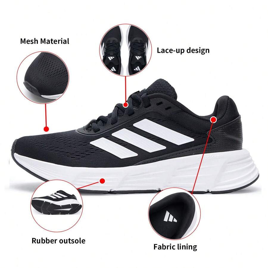 Adidas 男鞋女鞋運動鞋 GALAXY STEP 輕量舒適跑步鞋耐磨低筒休閒鞋 JQ7499 - 黑色/白色 - 查看 1