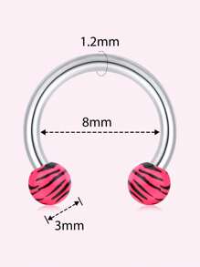 CIZME Different Style Nose Ring, Black Red Nose Ring Septum Horseshoe Earring Eyebrow Lip Helix Tragus Cartilage Piercing Ring, Mustache Shape Nose Piercing, Tongue Ring, Fake Nose Ring CZ African Nose Cuffs, Nose Rings Clip On Nose Jewelry For Woman Gift For Party