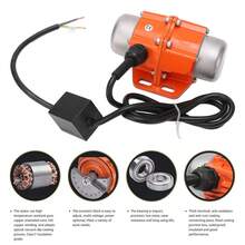 Motor de vibración micro de 110 V y 3600 RPM, monofásico, de aleación de aluminio, resistente al agua IP66. - Naranja - Ver 4