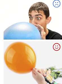Set de 3 piezas Bomba de aire para globos, soplador de aire portátil manual, inflador de globos para fiestas de cumpleaños, celebraciones, bodas (color aleatorio)
