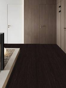 40*200cm厚即撕即贴地板/墙纸卷，黑色木纹图案，适用于楼梯、浴室、客厅、卧室、阳台地板翻新，可贴于瓷砖上，地砖地板地砖自粘地砖即撕即贴客厅装饰房间装饰家居装饰厨房