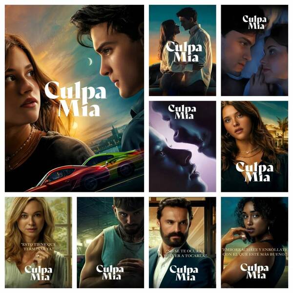 Kit de pintura com diamante Culpa Mia, drama romântico e ação, arte em tela, acrílico, bordado com diamante redondo, decoração de parede faça você mesmo para casa e escritório, presente com tema de amor para família e amigos