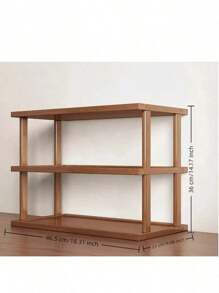 Organisateur de bureau en bambou, étagères de rangement à plusieurs niveaux pour le bureau, la maison, la cuisine, le salon. Peut être utilisé comme range-chaussures, porte-tasses, support pour plantes