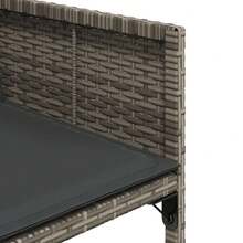 vidaXL Set da Pranzo da Giardino 7 pz con Cuscini in Polyrattan Grigio - Grigio - Visualizzare 6
