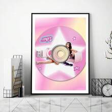 1 件可选画框斯堪的纳维亚时尚墙面艺术 Emilia Mernes Mp3 歌手高清帆布海报和印刷品家居卧室客厅装饰 - 彩色 - 查看 66