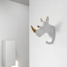 2PCS Deer Head + Elephant Head/Rhinoceros Head + Giraffe Head Wall Hooks - No Drill Adhesive Animal Decor Hooks For Bathroom Bedroom, Heavy Duty Wall Hanging Hooks For Towels Robes Keys Coats Entryway Home Decor