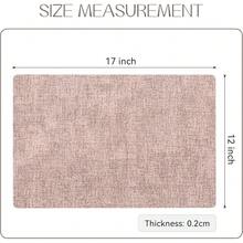 Local Delivery- Romanstile Vinyl Placemats Set Of 4-12 X 18 Inch - Heat Resistant Place Mats 100% Waterproof Oilproof Wipeable Reversible Faux Leather Table Mats For Kitchen/Dining/Decor/Party/Outdoor, Light Grey - Hồng - Xem 6