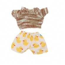 17厘米毛绒娃娃套装，多色，可爱服饰配件（不含娃娃）