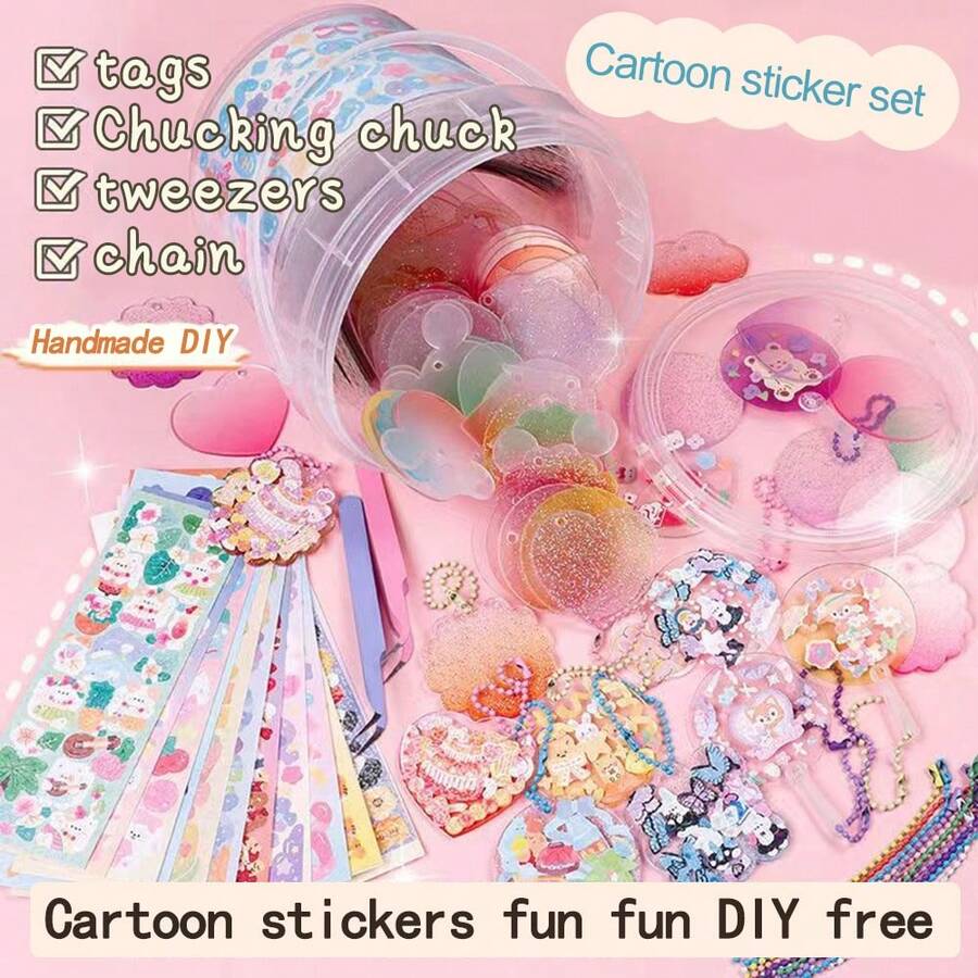 141pcs/Set Creative Sticker Set, Cute Stickers For DIY Sticker Album, Diary Decorative Stickers, Gift - Multicolor - View 1