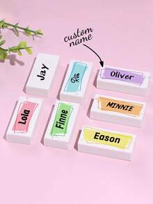 10pcs Personalised Pencil Erasers.Customized Text And Colour. Students Teachers Prize Reward Back To School Office Supplies Graduation Gift.