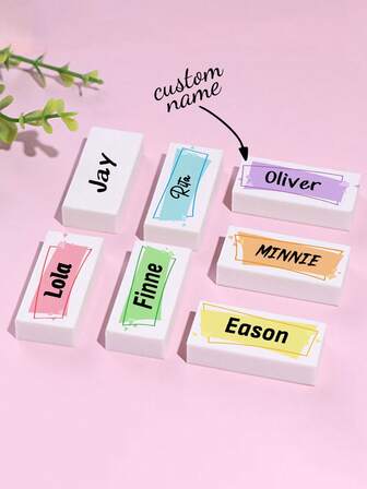 3, 10, 20, Or 36 Personalized Pencil Erasers. Customizable With Text And Color. Perfect For Students, Teachers, Prizes, Awards, Back-To-School Gifts, Office Supplies, And Graduation Gifts. Our Small White Erasers, Adorned With Cute Colors And Names, Provide Students With The Motivation They Need To Study More Actively And Efficiently.,Office & School Supplies,Xmas Decoration,Smooth Writing Pen