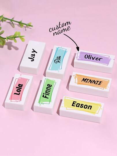 3, 10, 20, Or 36 Personalized Pencil Erasers. Customizable With Text And Color. Perfect For Students, Teachers, Prizes, Awards, Back-To-School Gifts, Office Supplies, And Graduation Gifts. Our Small White Erasers, Adorned With Cute Colors And Names, Provide Students With The Motivation They Need To Study More Actively And Efficiently.,Office & School Supplies,Xmas Decoration,Smooth Writing Pen