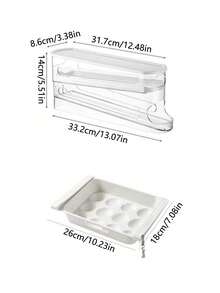 1pc Space-Saving Rolling Egg Storage Box For Refrigerator Side Door - Durable Plastic, Battery-Free, Essential Kitchen Accessory Egg Holder For Refrigerator Egg Organizer For Refrigerator - Multicolor - View 6