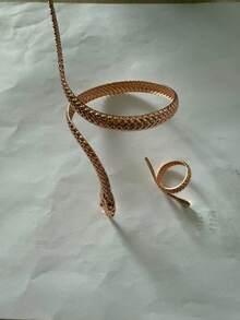 Fashion Design Snake Shaped Luxury EU&US Style Bracelet & Ring Set - Multicolor - View 13