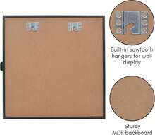 Americanflat 11x14 Shadow Box Frame With Shatter-Resistant Glass - Silhouette Collection - Large Shadow Box Display Case For Tabletop And Wall Display - Dark Oak With Soft Felt Back - Black - View 5