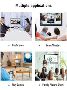 huaxunyuan USB-C zu HDTV Digital AV Adapter für Handy 16 15, 1080P Video & Audio Sync Screen Konverter AV Adapter mit Ladeanschluss für Handy 16/16 Plus/16 Pro/16 Pro Max/15/15 Plus,S23,XPS 17,Surface Book 3