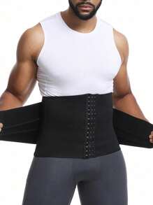 1 pièce, nouveau 2025 été Ensemble de 3 ceintures de fitness pour hommes, ceinture de modelage du corps et de resserrement de l'abdomen, ceinture transpirante et de resserrement de l'abdomen, convient pour la fitness quotidienne et les vêtements de sport