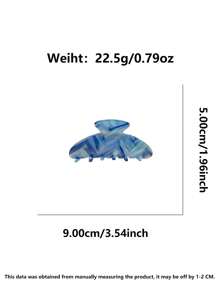 1pc Women's Colorful Half Round Hair Clips, Minimalist Fashionable Mermaid Style Acrylic Material New Multi-Color Half Round Hair Claw Clip, Suitable For Casual Outfits, Daily Commute, Half Updo Hair, Doesn't Damage Hair Fashion Hair Accessories
