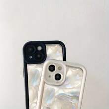 1 funda elegante para teléfono, no incluye cordón ni soporte, para 11, 12, 13, 14, 15, 16 Plus Pro Promax XR XS/X, fundas de silicona para teléfono, moda de alta gama, diseño de concha. - Negro - Ver 2