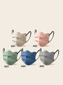 50 piezas Mascarillas desechables de 3 capas no tejidas, talla adulto, empaquetadas individualmente, protección contra polen y virus, adecuadas para actividades, fiestas y regalos