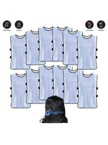 12PCS Soccer Bibs, Scrimmage Training Vest, Basketball Football Team Sports Pinnies Jerseys For Youth Adult Soccer Pennies