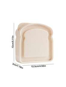 1pc Bento Box, Sandwich Container, Lunch Box Plastic Toast Shaped Food Storage Sandwich Box With Lid, Reusable, Microwave And Dishwasher Friendly, Suitable For Family Or Adults, Kitchen Supplies - Multicolor - View 8