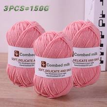 Boules de fil de 150g pour le DIY, le tricot, le crochet, la fabrication d'accessoires d'automne/hiver comme les écharpes, les chapeaux, les pulls, les chaussures, les vêtements et les artisanats faits main. 1 à 3 boules par 150g